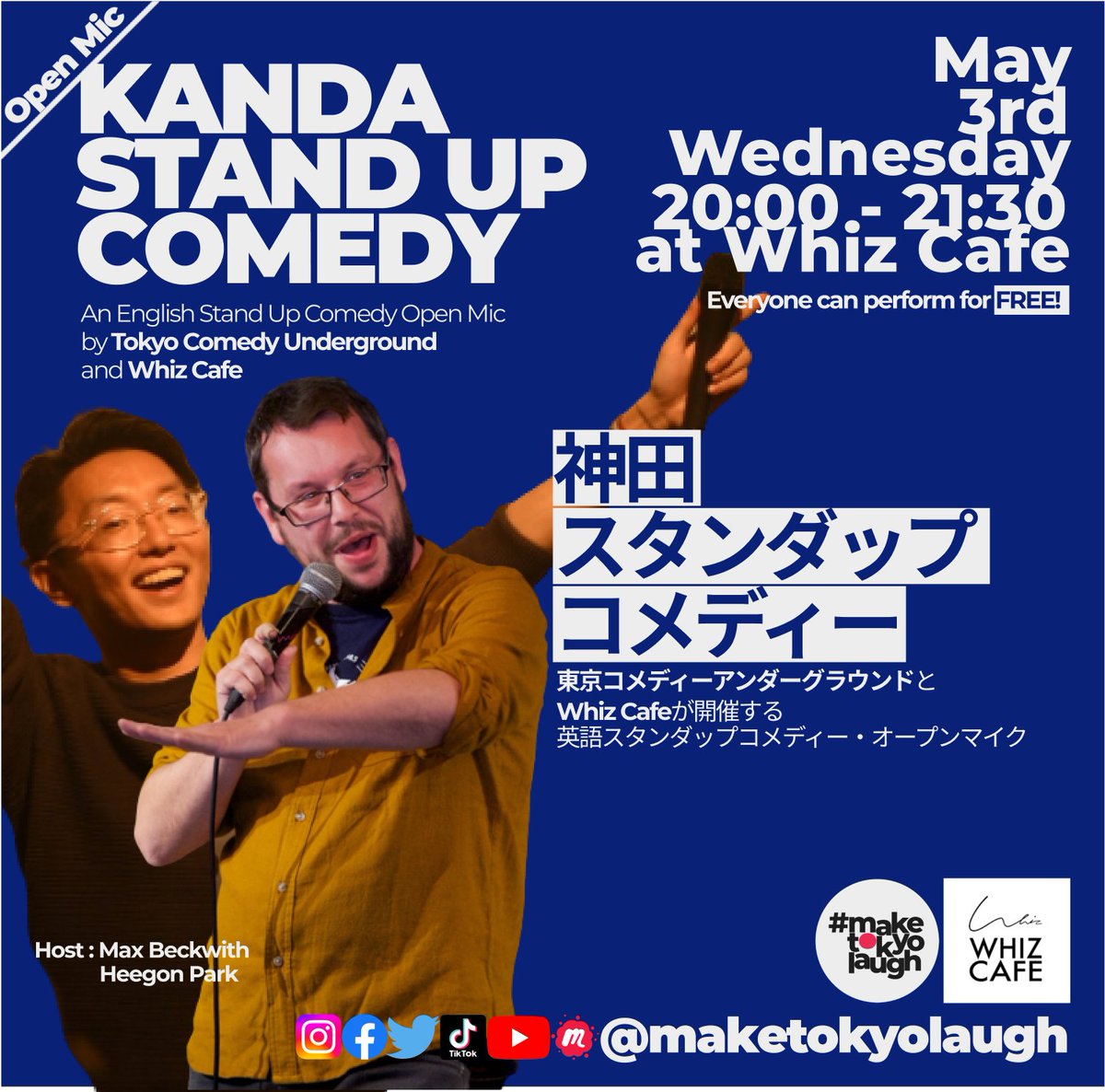 tokyo_comedy's tweet photo. #maketokyolaugh's stand up comedy open mic. Everyone can be a comedian for free!
#maketokyolaughのスタンダップコメディーオープンマイク！誰でも無料で芸人になれる！
#maketokyolaugh #standup #comedy #tokyo #japan #神田 #お笑い #スタンダップコメディー #国際交流 #英語 #芸人 https://t.co/5AHzAFFBfV