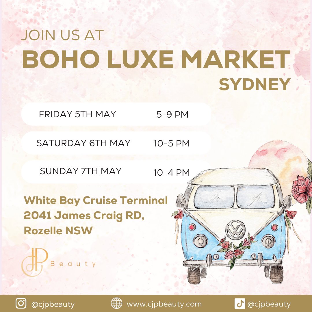 🎉 Join us for a day of fun, food, and shopping at the Boho Luxe Market in Sydney! This event features unique products from local artisans and designers. 

See you there! 🛍️✨

#BohoLuxeMarket #SydneyEvents #Handmade #Vintage #SupportLocal