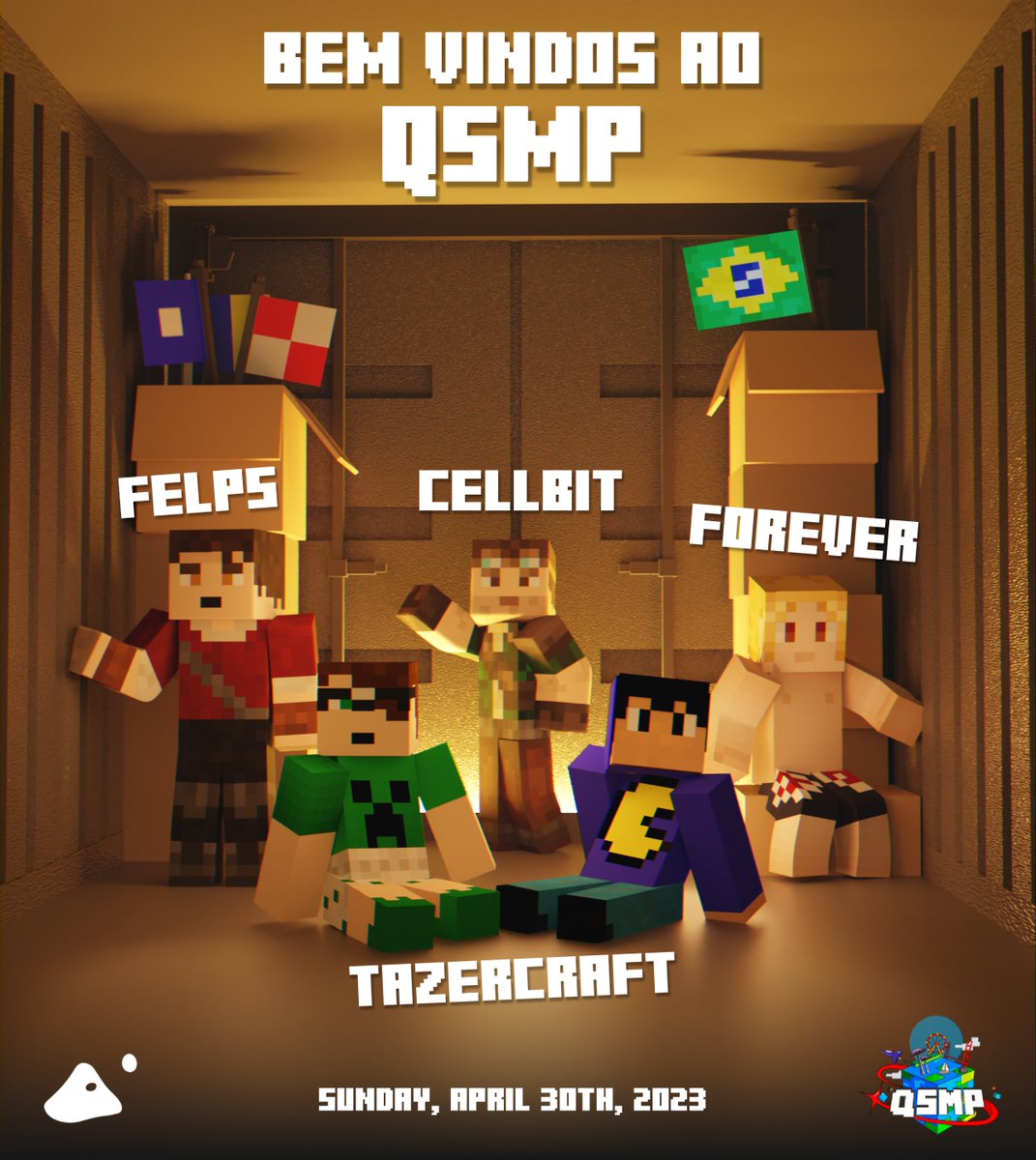 WELCOME PORTUGUESE SPEAKING COMMUNITY WELCOME BRAZILIAN CREATORS WELCOME WORLD TO QSMP!!