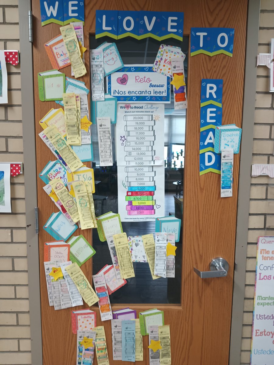 6,000 minutes reading and we keep going! ¡Nos encanta leer! #WeLoveToRead <a href="/Seesaw/">Seesaw</a> 🤓😘📚📚📚