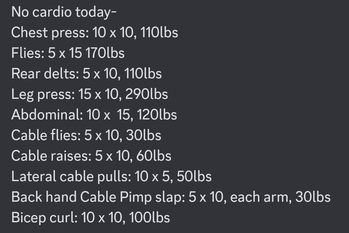 axedotexe's tweet photo. Went up on a few things quite a buy in terms of reps.
My biceps hurt, super swollen, but worth it ❤️
#htlt https://t.co/9C23hH0Qsl