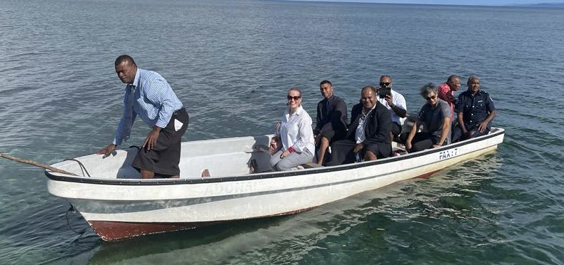 pirjo_liisa's tweet image. A memorable day out on #Beqa island with Hon Minister @MRMDFiji and his team + colleagues @EUPasifika. Warm thank you for the opportunity jumping in the same boat to visit local communities. An inspiring and energising day! Vinaka 🙏🏻