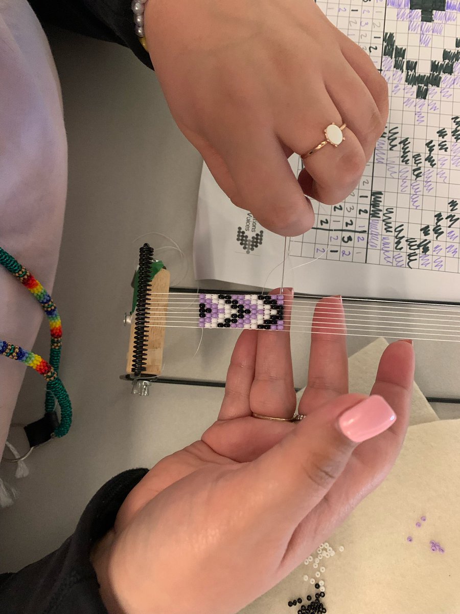 MissMDownie's tweet image. A great Day 1 at Lakehead for the Indigenous Education and Math Conference #IKMath2023 

Today’s experience was learning about looming &amp;amp; it’s connections to math. Thankful to be in a space with so many community partners that allows us to have these experiences &amp;amp; learning.