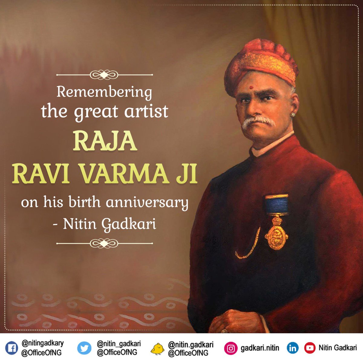 Remembering the great artist Raja Ravi Varma ji on his birth anniversary.