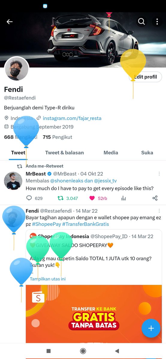 Restaefendi's tweet photo. Alhamdulillah tambah umur, ayo jangan mager tetep optimis bio 😁 https://t.co/Y5i6rOZD9D