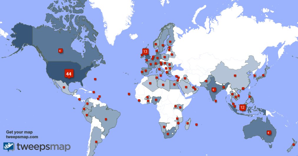 Special thank you to my 2 new followers from USA last week. tweepsmap.com/!media_release
