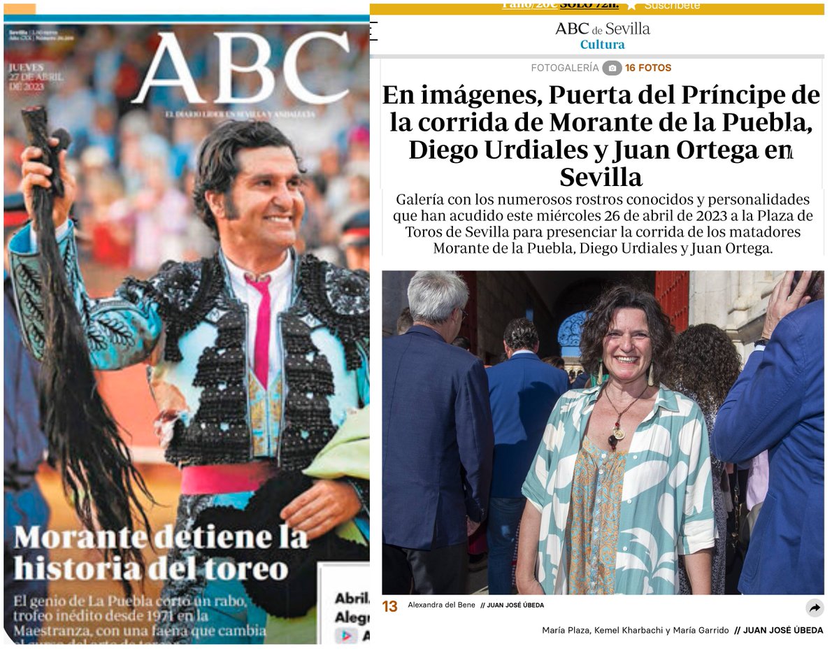 alexdelbene's tweet photo. Emoción más grande ¡Torero! 
Feliz de haber  vivido un  momento histórico tan importante contigo y  salir  en  la  misma prensa, un  honor inesperado!  ❤️❤️❤️ https://t.co/FEf1ypHUG2