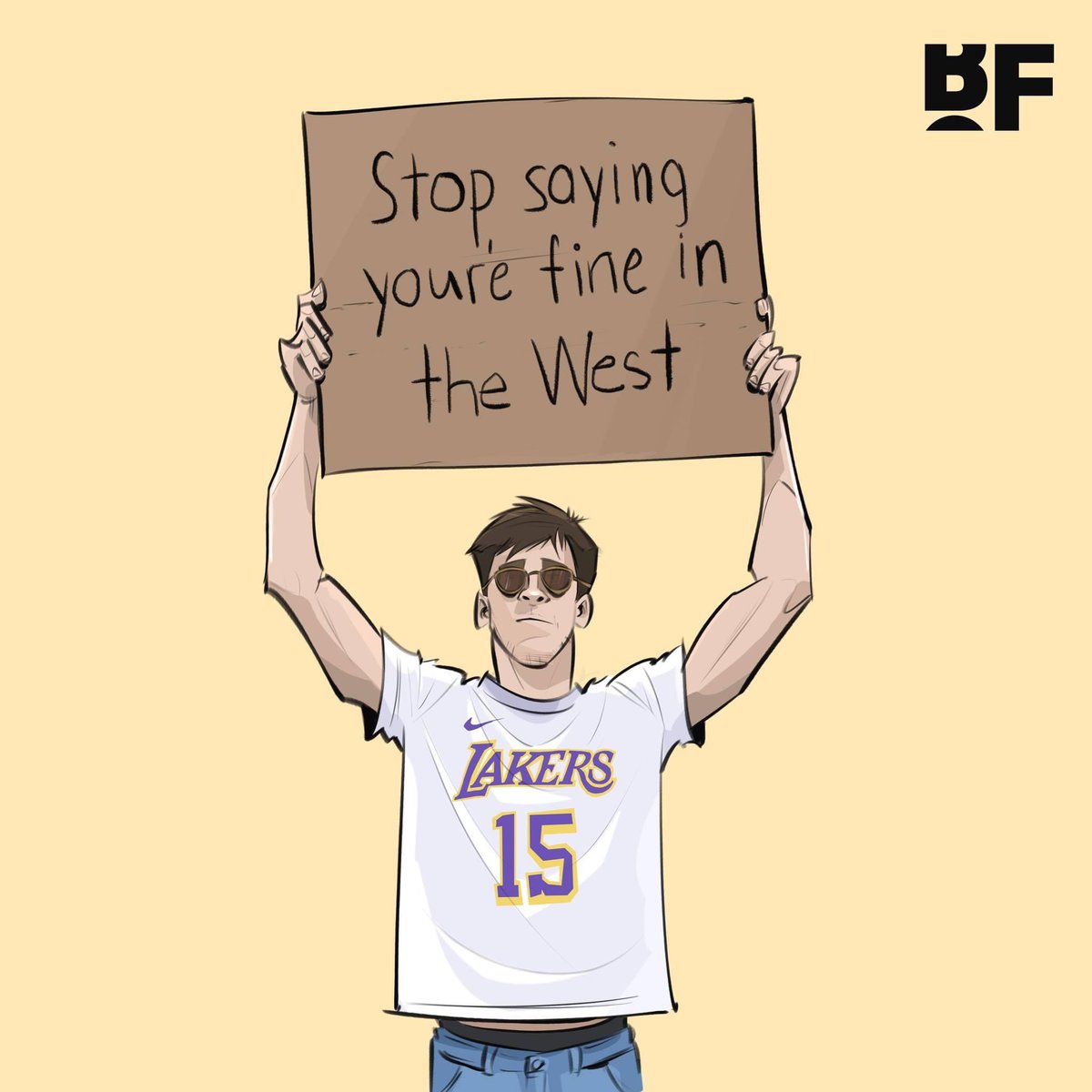 snnat17's tweet photo. Grizzles looking like a joke right now  #LakeShow https://t.co/rOx4BWsXb8