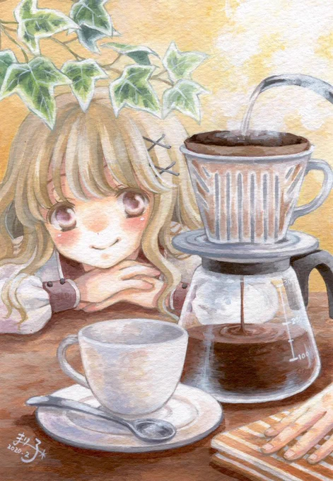 #ハガキサイズに詰め込む私の世界 ハガキサイズ、程よく描き込みができて可愛いサイズ感でとても好きです〜