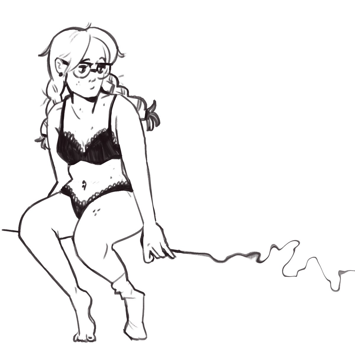 Self portrait before bed