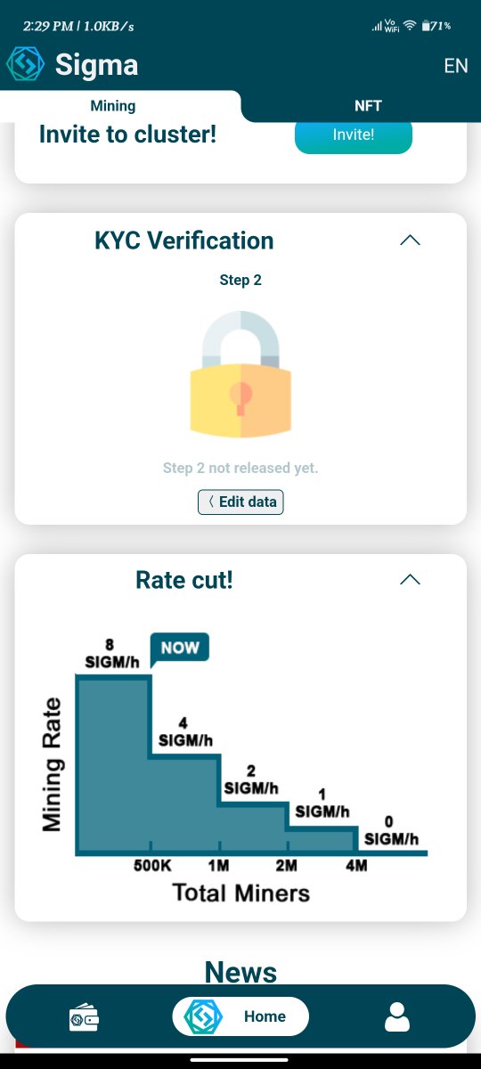 Ratback610's tweet image. Sigma Network ⛏️ New Mining App

Every 20 minutes Speed Up Mining

2 Level of KYC

✉️ Invitation Code - ravengod

App Link -
play.google.com/store/apps/det…

#mining #MiningApp #sigmanetwork #freemining #miningfree