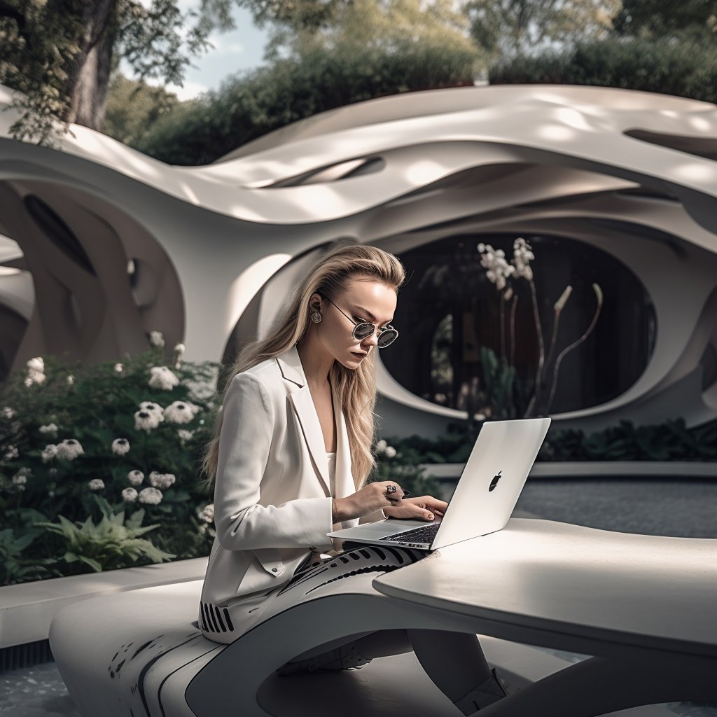 Photos of women working in beautiful gardens of futuristic houses and villas designed by UH Studio

#fashion #architecture #nextarch #architecturedesign #aifashion #aiarchitecture #aidesign #gardendesign #luxurygarden #luxuryvilla #luxuryhouse #uhstudio #parametric