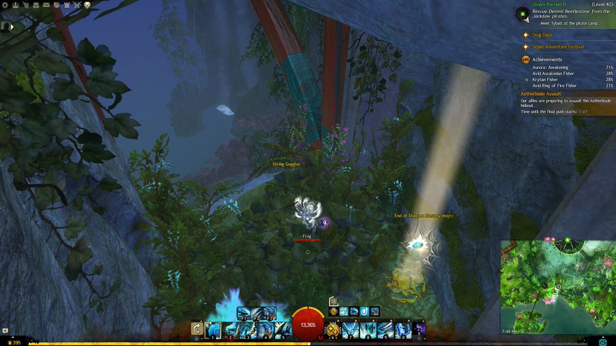 If you haven't gotten these Diving Goggles, Mastery Point, and achievement Dodger of Darkness it is super easy! It is also a great place to get unusual coins! 

I have a link to my blog explaining how to do all of these things midsummertees.com/post/the-mist-… #guildwars2 #gw2