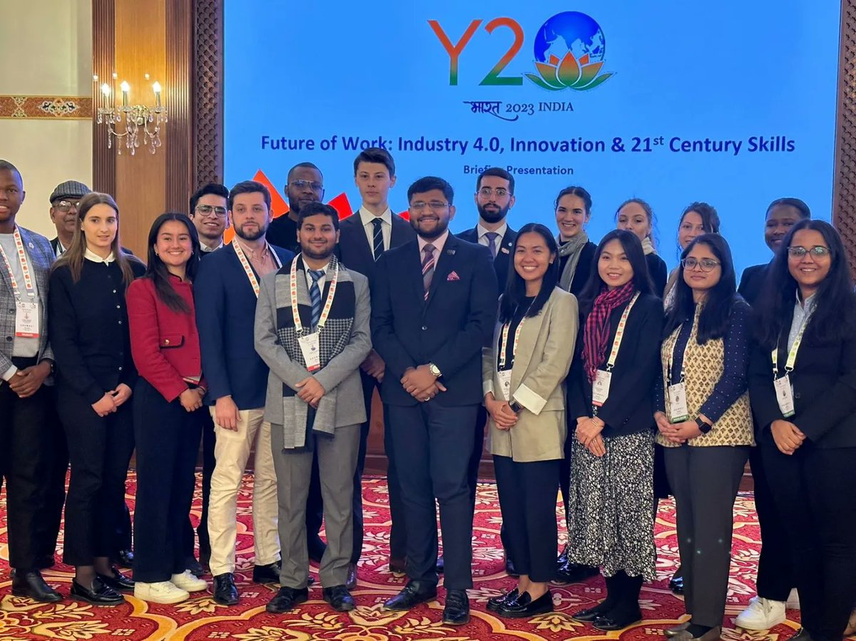 IndiaY20's tweet photo. #Y20 International delegates cheering up together after all successful discussions and negotiations.

#Y20India 
#Y20inLeh
@g20org https://t.co/j1CTCwR9D9