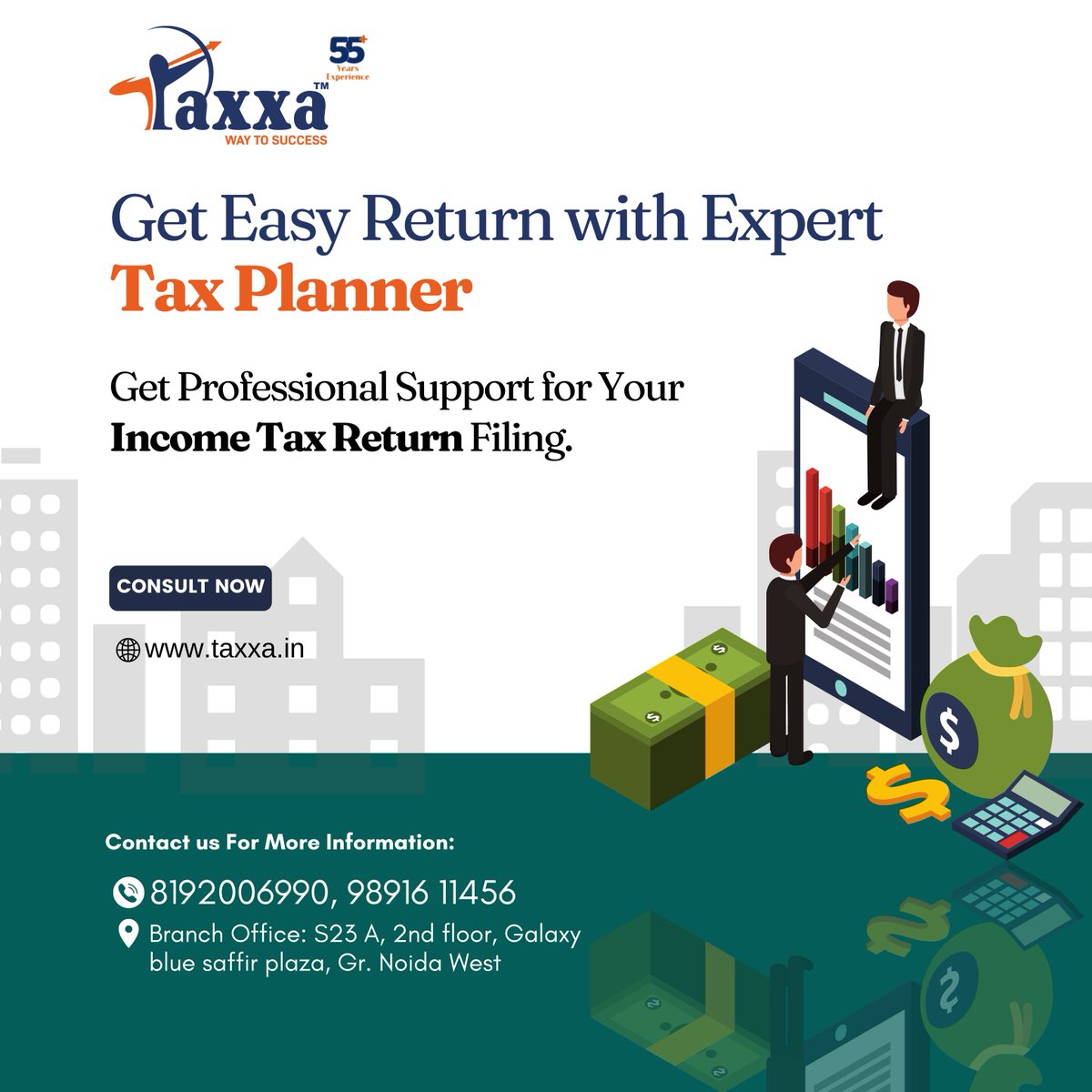 TaxxaIndia's tweet photo. Get Easy Return with Expert Tax Planner at 𝐓𝐚𝐱𝐱𝐚 𝐓𝐞𝐜𝐡 𝐚𝐧𝐝 𝐓𝐚𝐱 𝐏𝐥𝐚𝐧𝐧𝐞𝐫. Get Professional Support for Your 𝐈𝐧𝐜𝐨𝐦𝐞 𝐓𝐚𝐱 𝐑𝐞𝐭𝐮𝐫𝐧 𝐅𝐢𝐥𝐢𝐧𝐠.
.
#taxxatech #taxplanner #taxplanning #incometaxreturn #taxreturns #taxprofessional #taxation #incometax https://t.co/iFUq2Y3D3i