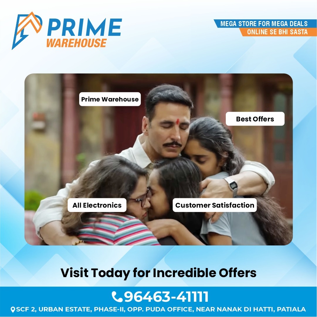 Prime Warehouse is the best combination of Best Offers, All Electronics & Customer Satisfaction. 
 
Do visit Prime Warehouse for Best Deals and Offers! ❤️❤️

For more:
☎️ +91 96463 41111
Or 
Visit our Location: shorturl.at/prtX0

#rakshabandhan #AkshayKumar #offers #Deals