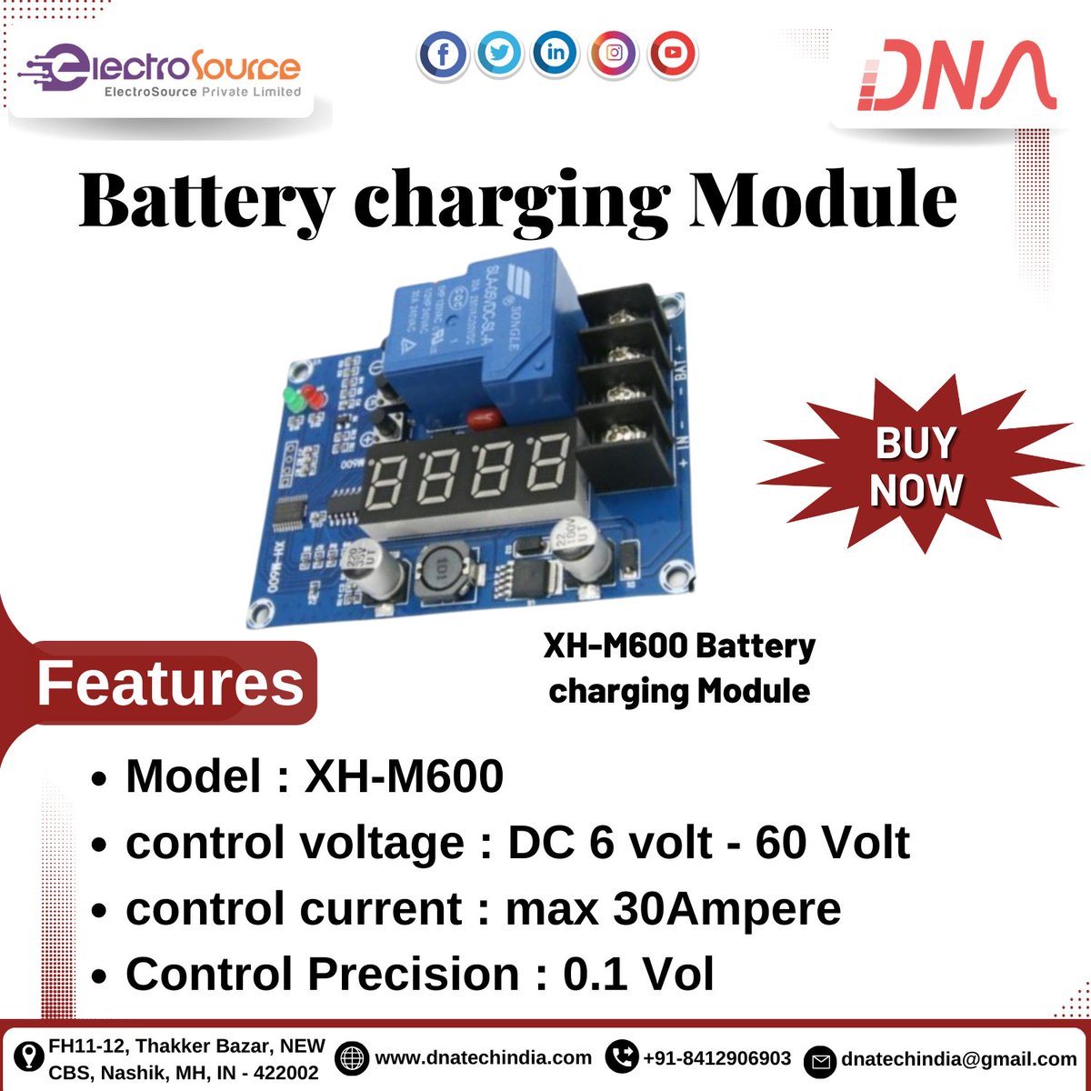 dnatechindia's tweet photo. Battery Charging Module
XH-M600 Battery Charging Module
#battery #charger #module #model #controlvoltage #controlcurrent #precision #ampare #volt #buynow #features #electronic #componenteselectrónicos #nashikcity https://t.co/lTi06neM6W