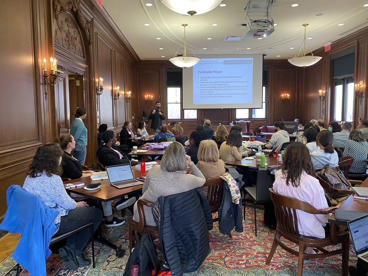 IngridZeller's tweet photo. Excellent workshop and roundtable discussion featuring @ervinmalakaj and Erwin Tschirner, organized by the @BuffettInst working group for Gender and Language Curricula! @NorthwesternU @NUGerman #Council on Language Instruction #equity #gender diversity https://t.co/kIJjvGHHNO