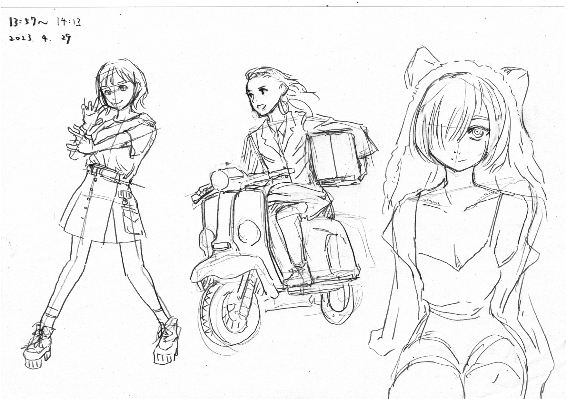 とりあえずいつもの。
絵を描く以外にもいろんなわからないことが多すぎて立ち往生している。自信とかなくなることが多いけど、でもやってかないとだな。承認欲求を満ちた状態でないと出来ないことってある。
#今日の絵練 