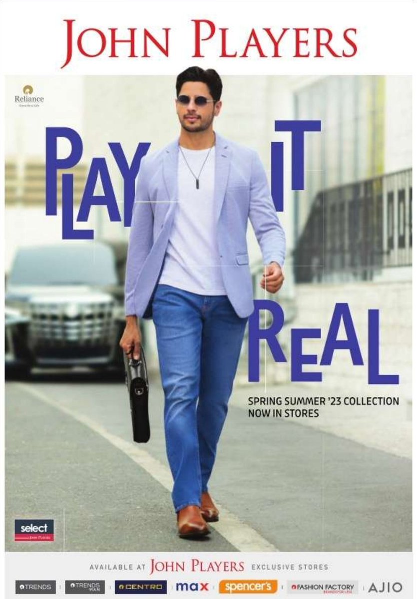 SidharthFC_'s tweet photo. PRINT: The Style Icon @SidMalhotra for John Players SS'23 Collection 😍🔥
Via - @bombaytimes
#SidharthMalhotra #JohnPlayers #PlayItReal https://t.co/dRwZL1LTVO