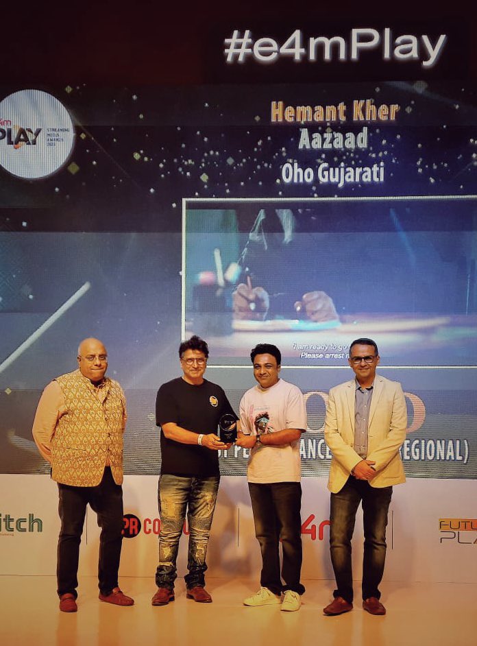 Hemant Kher (@hemantgkher) on Twitter photo Won a best actor award for my performance in Gujarati web series Aazaad on <a href="/ohogujarati/">OHO Gujarati</a> Eternally grateful for this recognition. I dedicate this award to people of #Gujarat
A big thank you to whole team & Abhishek Jain <a href="/cinemanabhishek/">Abhishek Jain</a>
Thank you <a href="/e4mtweets/">exchange4media group</a> Won a best actor award for my performance in Gujarati web series Aazaad on <a href="/ohogujarati/">OHO Gujarati</a> Eternally grateful for this recognition. I dedicate this award to people of #Gujarat
A big thank you to whole team & Abhishek Jain <a href="/cinemanabhishek/">Abhishek Jain</a>
Thank you <a href="/e4mtweets/">exchange4media group</a>