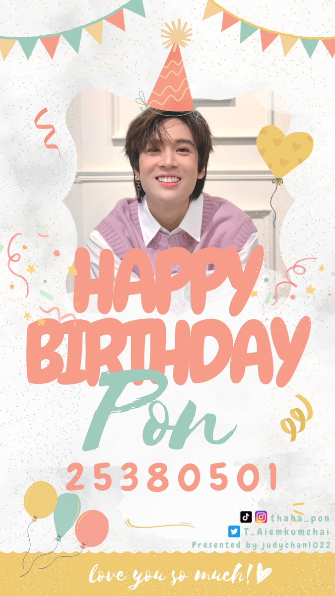 JCkawoon's tweet photo. 🐰 ꧁༺生日快樂༻꧂ 🎂สุขสันต์วันเกิด🫶🏻 ℍ𝕒𝕡𝕡𝕪 𝕓𝕚𝕣𝕥𝕙𝕕𝕒𝕪 🎉お誕生日おめでとう💐 생일 축하해요 😘@T_Aiemkumchai
💙Instagram AD💙
Date: 1 May - 2 May 2566
Location: Hong Kong, Thailand, Japan, Korea, Taiwan, Philippines
#ภณคนคิวท์ #BirthdayWithPON #thanapon https://t.co/ivm0Oljthd