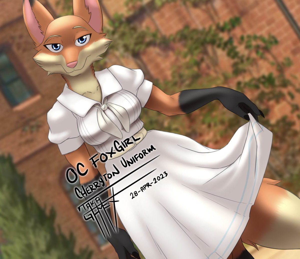dibujitosdeTaka's tweet photo. Another satisfied customer! Customer’s OC wearing the Cherryton uniform. Thank you very much for your support and preference.❤️
#BEASTARS #OC #cherryton #uniform #furry #foxgirl #digitalart #Procreate https://t.co/V8d237PyjV