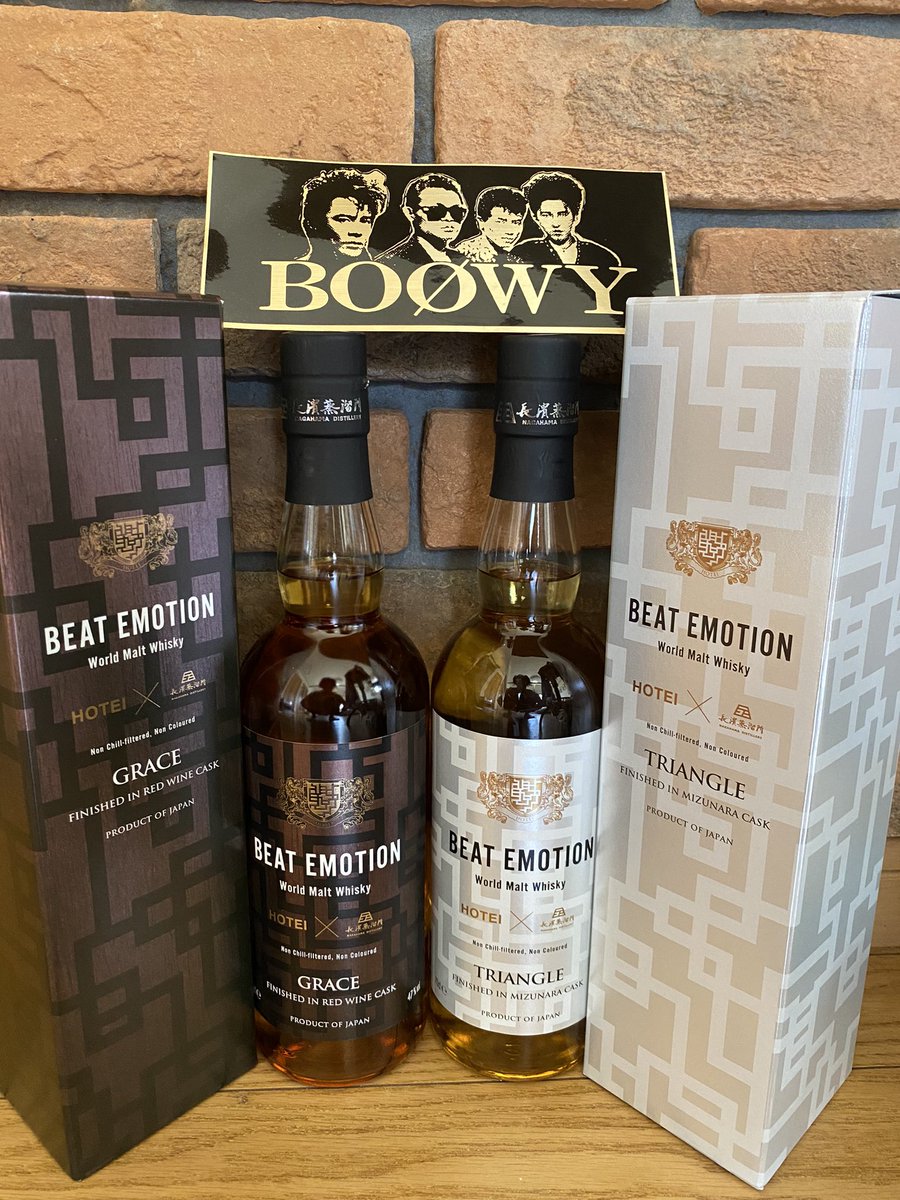 yuuki0715jack's tweet photo. 布袋寅泰さんが手がけたウイスキー🥃

ウイスキーは飲めないから永久保管，

#BOØWY 
#布袋寅泰 

@Official_Hotei https://t.co/Fp6M4fe8Ye