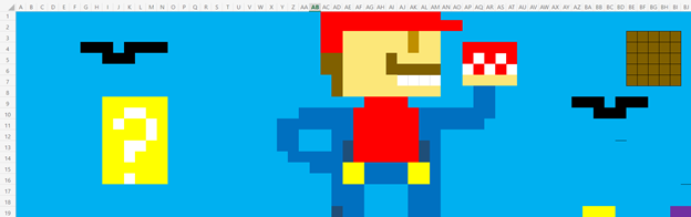 librarylew's tweet photo. Our fifth grade students learned how to create pixel art using @MicrosoftEDU Excel to help master @ISTEofficial standard 1.4.b: Students select and use digital tools to plan and manage a design process that considers design constraints and calculated risks. #ccsdconnectED23 https://t.co/JS2pagDE7X
