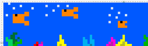 librarylew's tweet photo. Our fifth grade students learned how to create pixel art using @MicrosoftEDU Excel to help master @ISTEofficial standard 1.4.b: Students select and use digital tools to plan and manage a design process that considers design constraints and calculated risks. #ccsdconnectED23 https://t.co/JS2pagDE7X