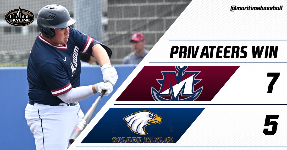 Maritime Privateers (@mtimeprivateers) on Twitter photo ⚾️ #PRIVATEERSWIN x 2 ⚾️
<a href="/MTimeBaseball/">Maritime Baseball</a> earns a HUGE sweep over 1st-place St. Joseph's LI, 4-3 & 7-5
#GoPrivateers ⚓️ ⚾️ #PRIVATEERSWIN x 2 ⚾️
<a href="/MTimeBaseball/">Maritime Baseball</a> earns a HUGE sweep over 1st-place St. Joseph's LI, 4-3 & 7-5
#GoPrivateers ⚓️