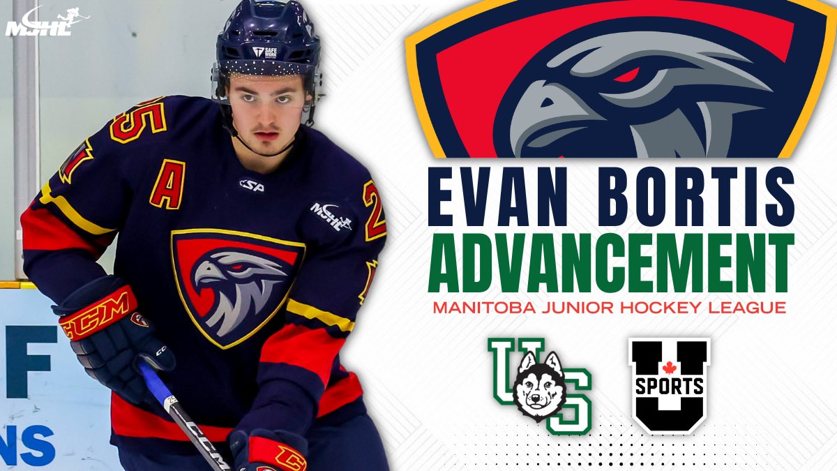 mjhlhockey's tweet photo. #PlayerAdvancement | Congratulations to @MJHLNighthawks D Evan Bortis (02) who has committed to play @USPORTS_Hockey at The University of  Saskatchewan.

#MJHLHockey #PlayHereGoAnywhere https://t.co/YMZmnYGpL7