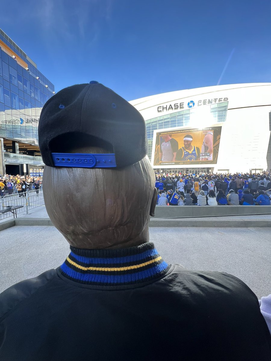TeeNamron's tweet photo. @warriors  Mayor Ed Lee enjoying game 6 at Thrive City. https://t.co/CD9JBUFHOs