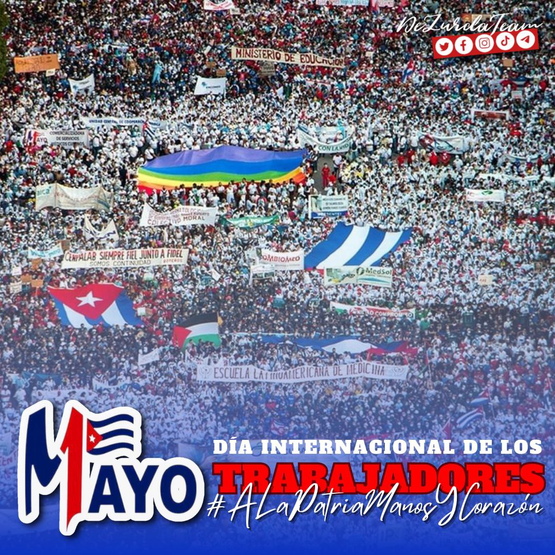 ❤PorAmorVoy a desfilar por Cuba, este #1Mayo  🌹 con la convicción de emanciparnos con nuestros propios esfuerzos. 
#NoAlBloqueo 
#ALaPatriaManosYCorazón 

<a href="/DeZurdaTeam_/">DeZurdaTeam 📳</a> 
#DeZurdaTeam  🤝