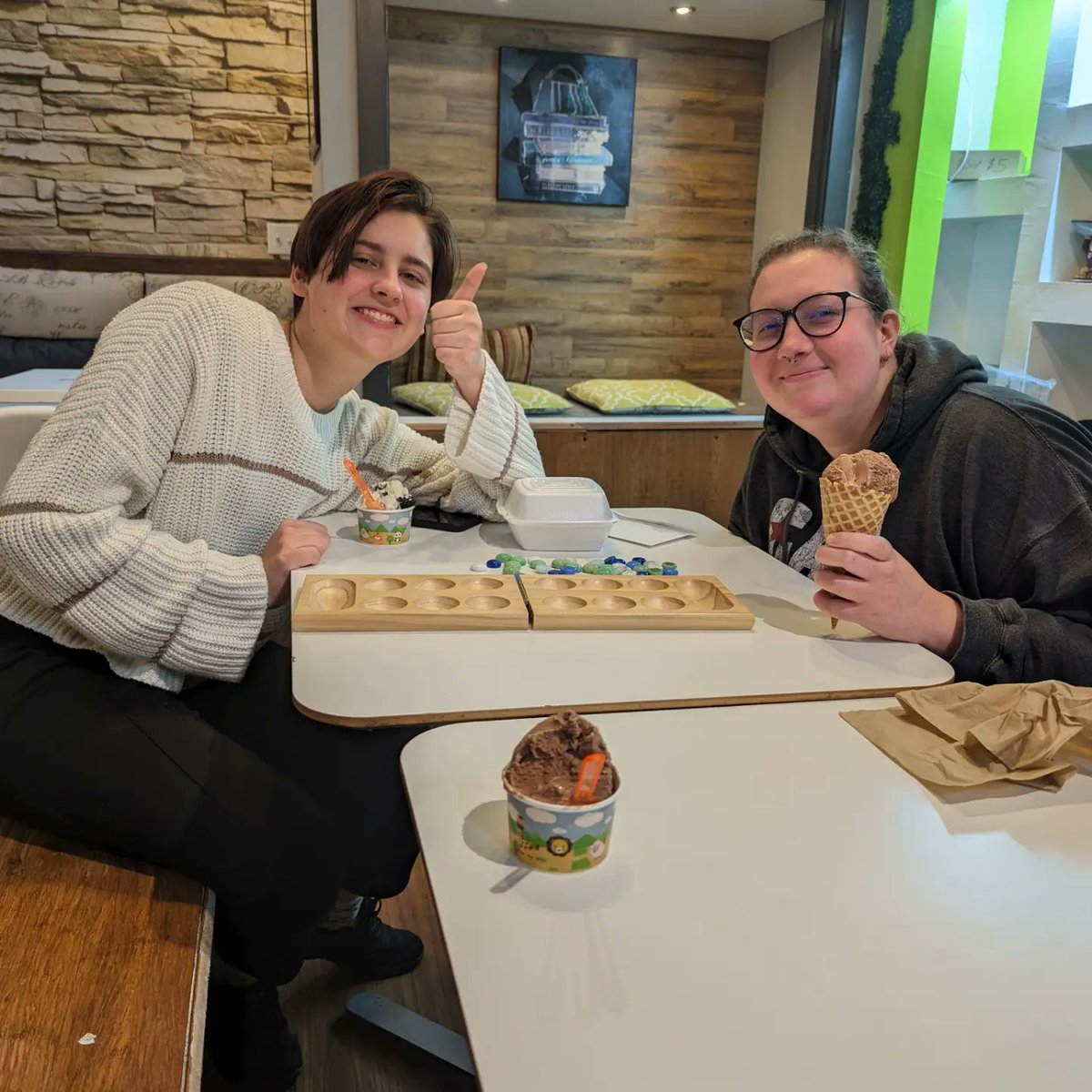 LDHSVisualArts's tweet photo. Made it to San Marcos for the State Art competition with these amazingly talented young ladies. Dinner, gelato, and a beautiful sky after a storm.
#Txarted #statevase2023 #districtofdistinction @LakeDallasHigh @LakeDallasISD https://t.co/8NbdSf7vZl