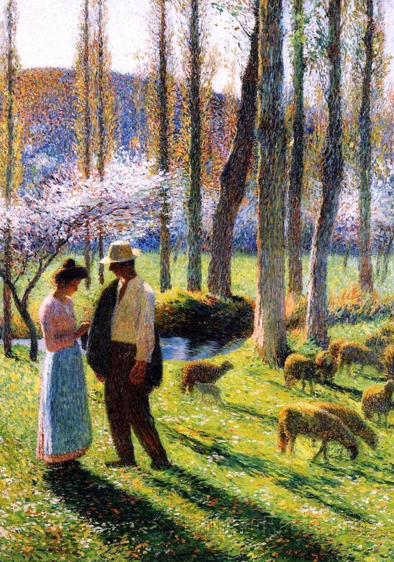 Arteymas_'s tweet photo. "La primavera" de Henri Martin, pintor postimpresionista francés, 1860-1943. https://t.co/H35yjNrHwr