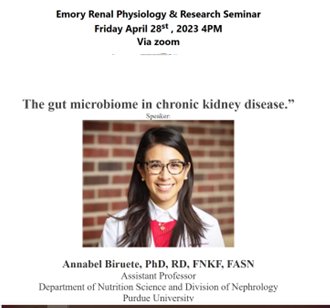 @anniebelch @EmoryNephrology Thank you so much, @anniebelch for a great talk! i was so into the talk, and forgot to take any picture during the talk. We earned some courage to move forward on microbiom un CKD!
