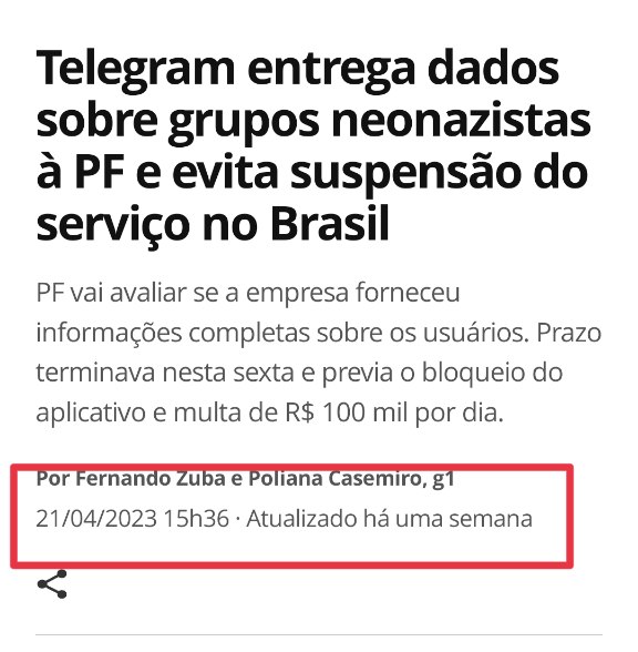 Pela mor de deus não fiquem passando desinformação, essa matéria é da semana passada, galera.