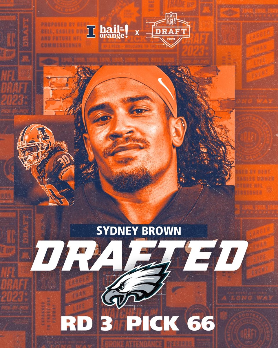 Illinois Football (@illinifootball) on Twitter photo Next stop for <a href="/Sydbrown___/">Sydney Brown</a>: <a href="/Eagles/">Philadelphia Eagles</a>
#Illini // #HTTO // #famILLy // #NFLDraft Next stop for <a href="/Sydbrown___/">Sydney Brown</a>: <a href="/Eagles/">Philadelphia Eagles</a>
#Illini // #HTTO // #famILLy // #NFLDraft