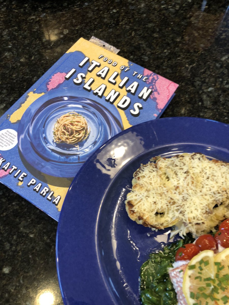 Cauliflower steak w anchovies/pecorino from @katieparla ‘s new book is 😘!
