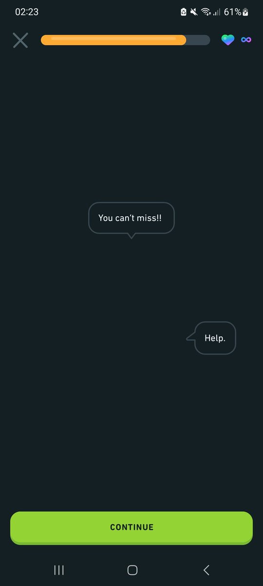 TheHooseMoose's tweet photo. This is lowkey terrifying, what is happening that someone is asking for help!?! Is duo committing war crimes while the lights are out?
Will it come back if I translate the geneva convention into french?
#Duolingo https://t.co/MHgYv9xW4R