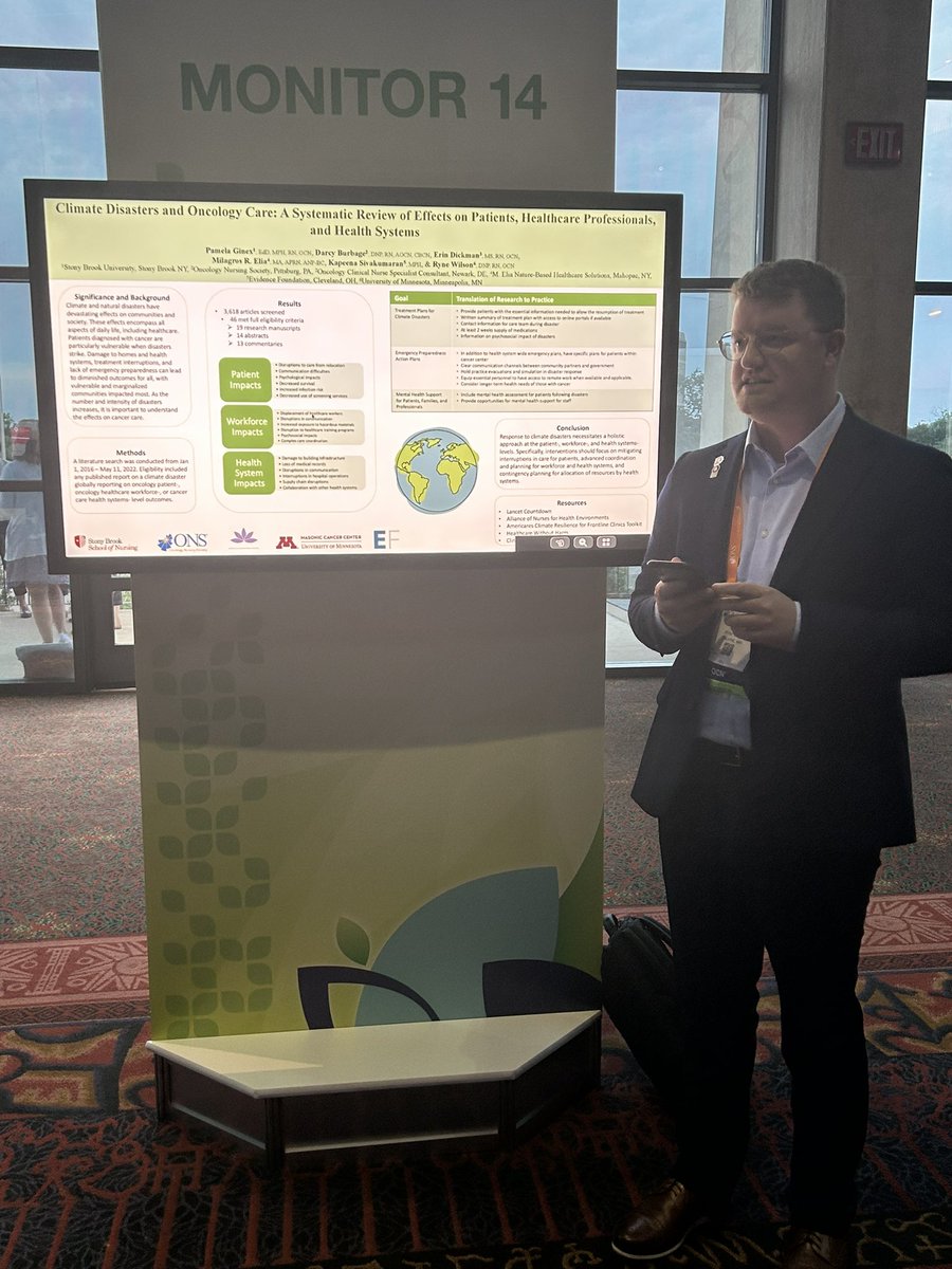 DarcyBurbage's tweet photo. Amazing poster session! So many great projects presented! Congratulations to my friends @ryne_wilson1  @HayleyDunnack on their posters! #ONSCongress @oncologynursing https://t.co/S01qLwU9Zv
