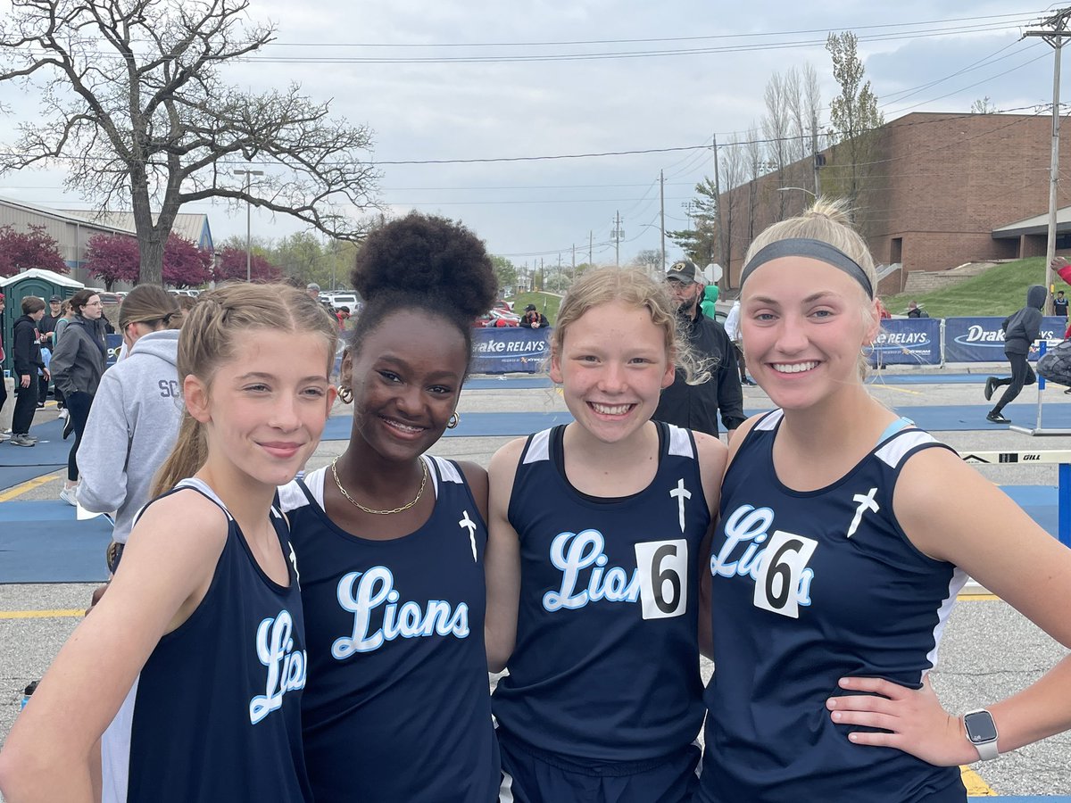 🏃‍♀️Congratulations to the @DSMChristian Girls MS team on their 6th place finish at the Drake Relays🏃‍♀️