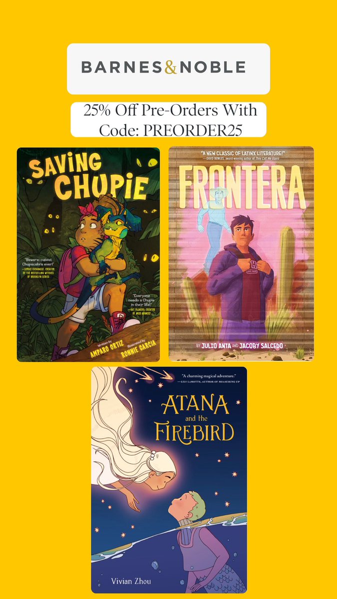 ArleneAbundis's tweet photo. AH-MAZING books coming into our world! GO GET THEM! 🫶🏼

Congratulations to these marvelous creators and go Team Ortiz! @pushthepanorama 🥳

SAVING CHUPIE: https://t.co/dBJiAaJbFr

FRONTERA: https://t.co/rtmT3Zy0fN

ATANA AND THE FIREBIRD: https://t.co/UtGtD5vmR8 https://t.co/UCumf9ep6n
