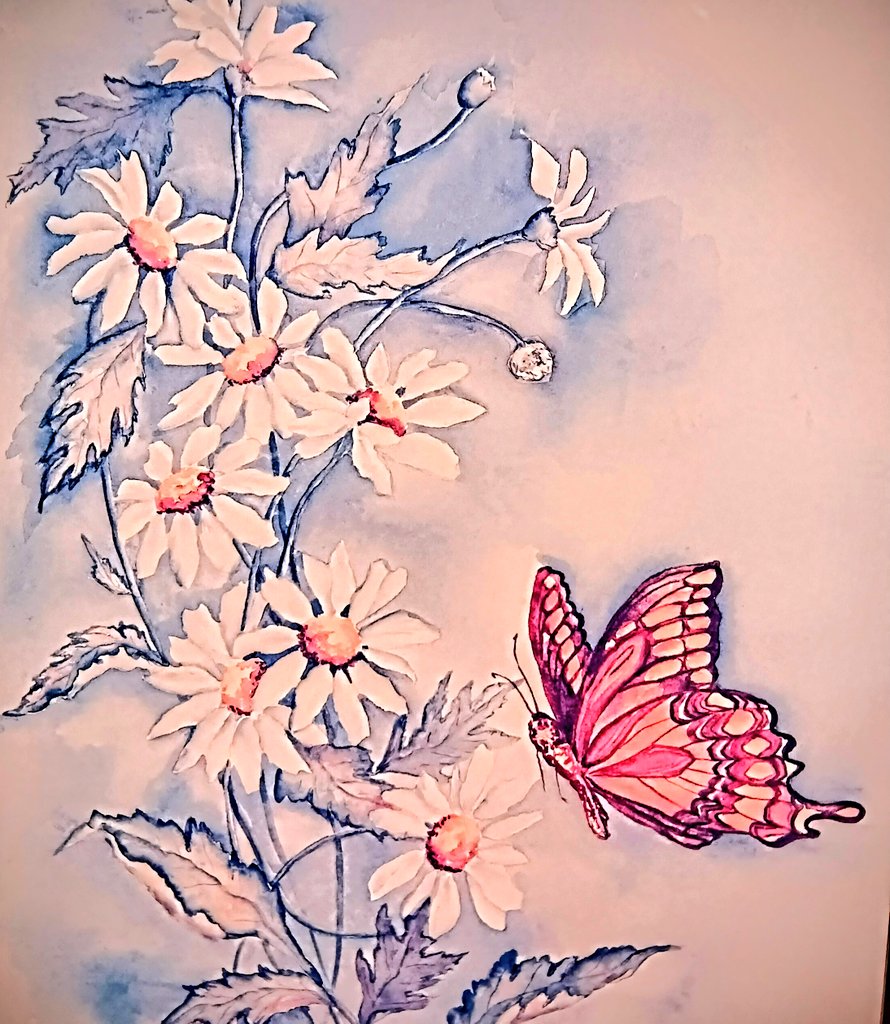 'Success is the ability to help others find happiness!' #FlowersforFriday #WeekendIsHere #ArtistOnTwitter #artwork #pencilart #coloredink