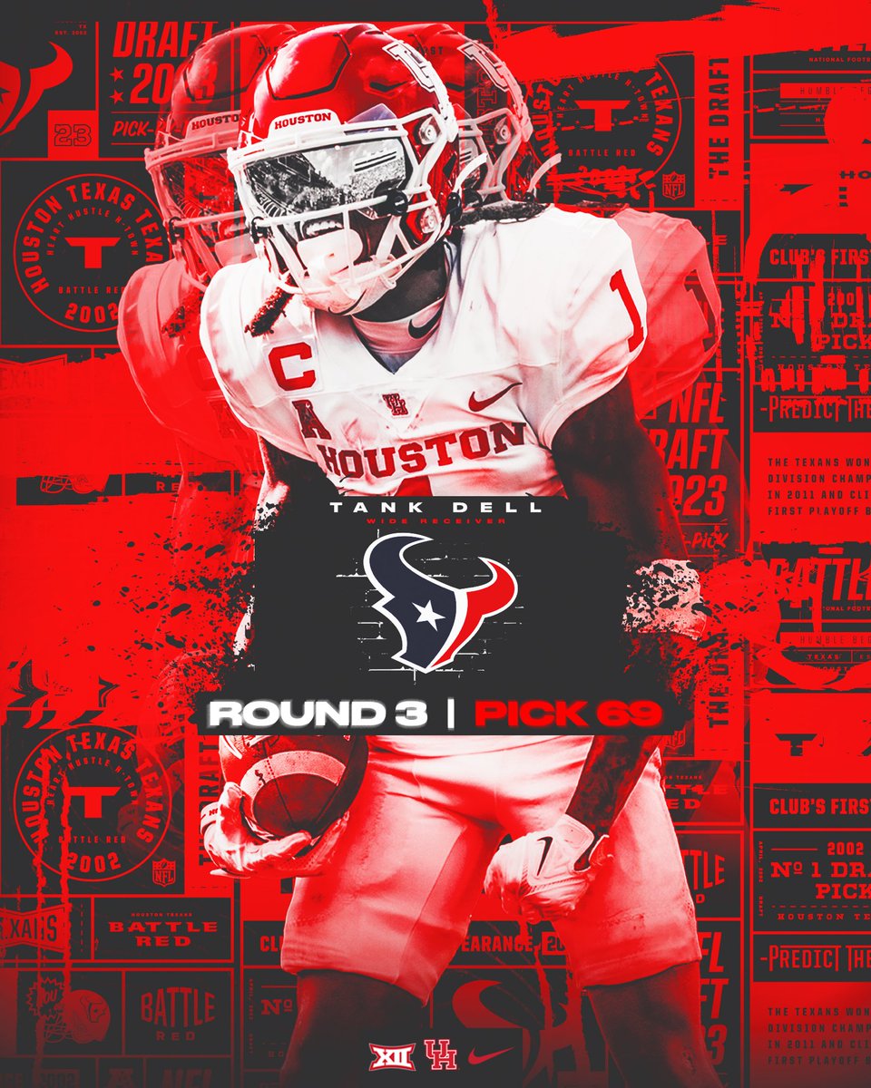 Staying in the city! The @HoustonTexans select @Tankdell4 in the 3rd round of the #NFLDraft