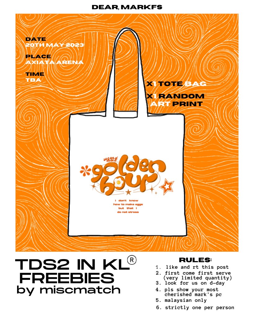 miscmatch's tweet image. ⋆˚✿˖° TDS2inKL freebies by @miscmatch ⋆˚✿˖°

🗓️ ; 20/5/2023 
📍; Axiata Arena
⏰ ; TBA 

ೀ follow all the rules to claim
ೀ fcfs! 
ೀ pls pray that i’ll get tickets :(
ೀ strictly one per person 
ೀ no reselling pls

#TDS2inKL #THEDREAMSHOW2_in_KL #THEDREAMSHOW2_in_KUALALUMPUR