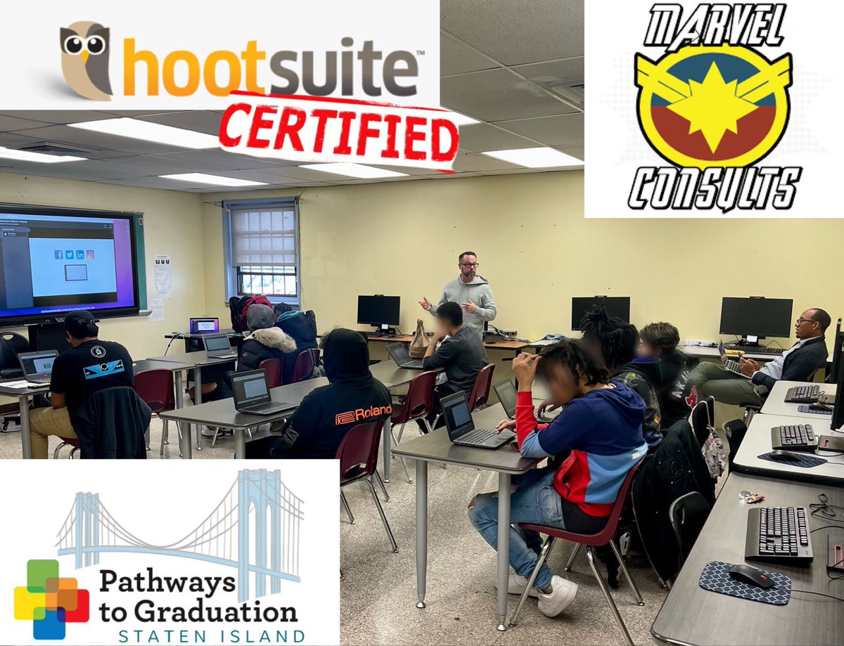 Wow, 100% pass rate! 🚨All 7 <a href="/P2G_SI/">Pathways to Graduation-SI</a> students who participated in our <a href="/hootsuite/">Hootsuite 🦉</a> training  for social media management through <a href="/MarvelConsults/">Marvel Consults</a> received their certification! #ItTakesAVillage #HSEandBeyond