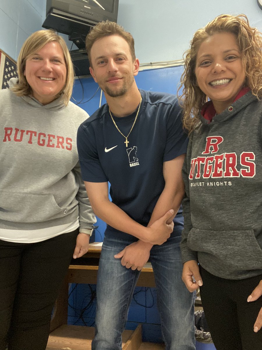 Did you know that Ms. Owsik and I went to @RutgersU and got the same degree at the same time? Did you know that Mr. Joe was in my 1st AP Stats class? #WeAreBarrons #CollegeSigningDay #WHSmathdept #funfacts