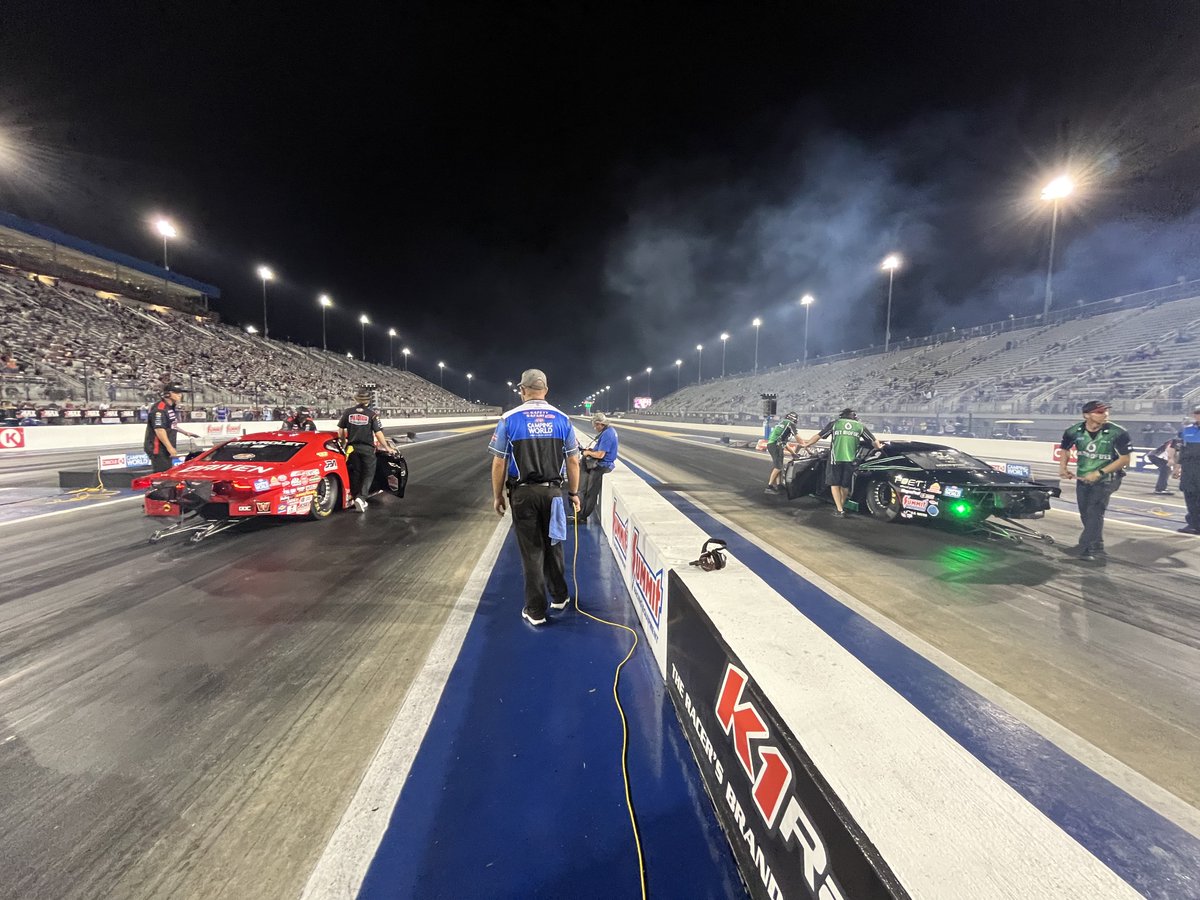 The day was filled with many delays and a later than normal conclusion, but our #JHGDriven Chevy made a couple of good passes, and we're No. 4 for now at <a href="/zMAXDragway/">zMAX Dragway</a> on a 6.576. Two more sessions tomorrow to set the field. 

<a href="/NHRA/">NHRA</a> #4WideNats 
@summitracing 
<a href="/jimbutner/">Jim Butner Auto Group</a> #TeamJBA